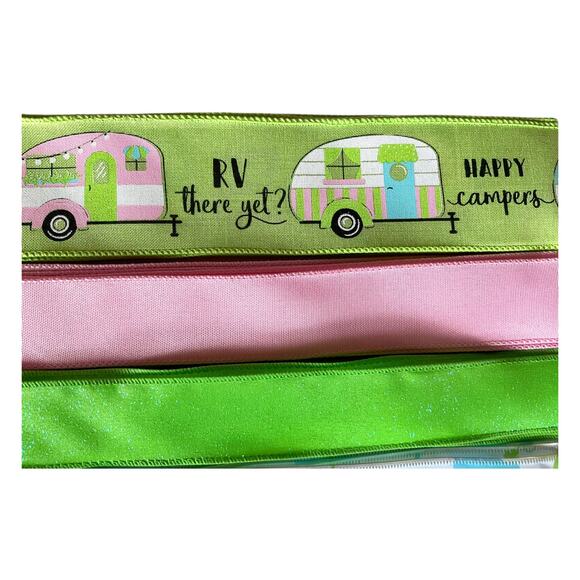 DIY Easter Camper Trailer Wreath Making Kit, RV Spring Sign Ribbon Bundle Set - Picture 5 of 6